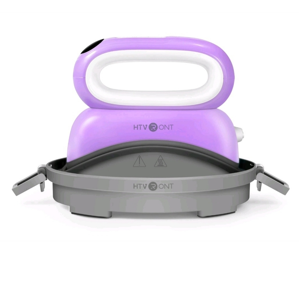 HTVRONT Mini Heat Hat Press in Purple and Gray